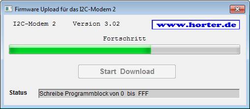 Firmware Upload läuft