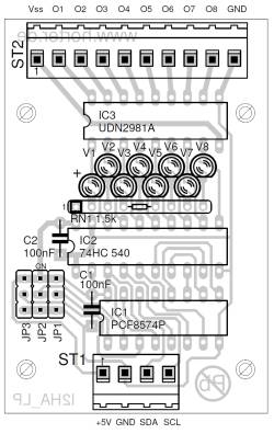 Best�ckungsplan I2C-Output-Modul