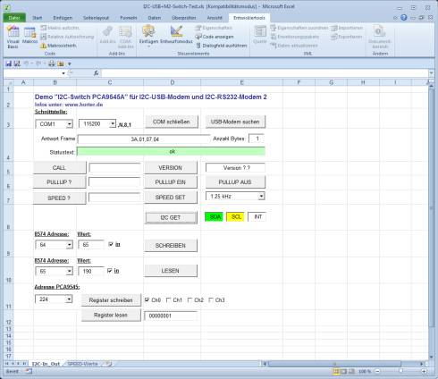 Testprogramm für I2C-Switch PCA9545