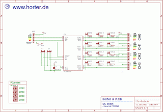 Schaltplan I2C-Switch mit PCA 9545
